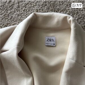 Zara Women's Cream Beautiful Duster Coat Cardigan